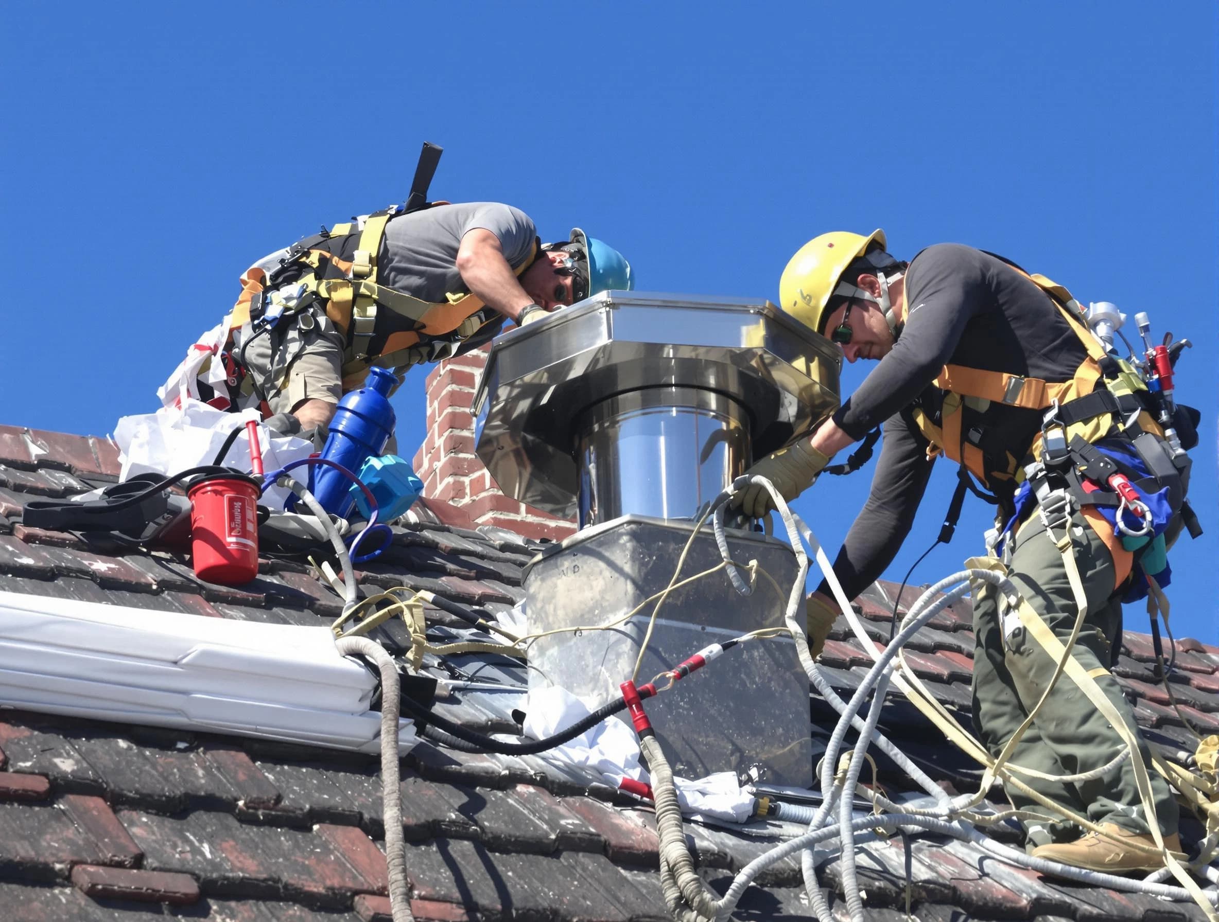 Protective chimney cap installed by Babylon Chimney Sweep in Babylon, NY