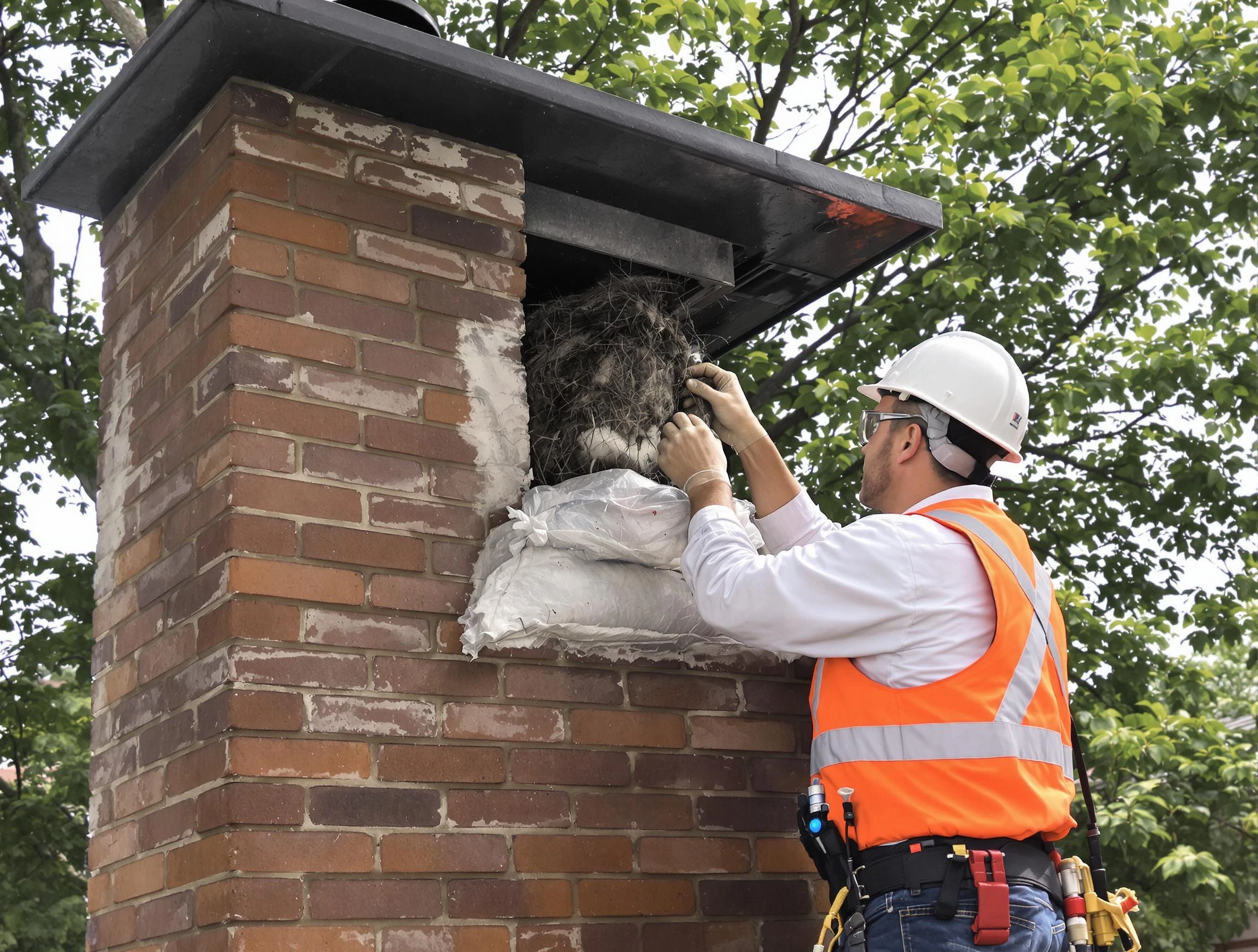 Humane removal of debris and animals by Babylon Chimney Sweep in Babylon, NY