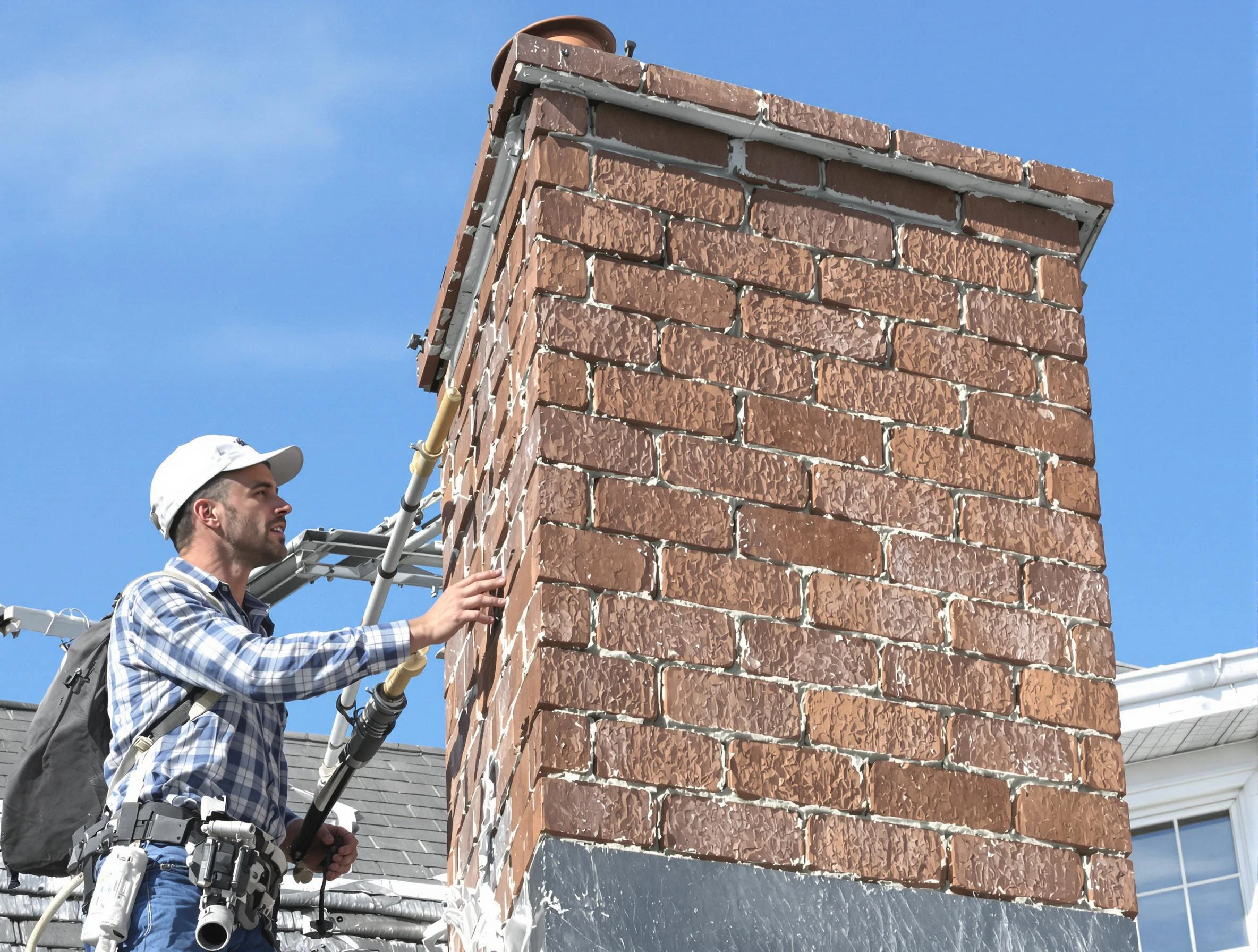 Brickwork for a chimney rebuild by Babylon Chimney Sweep in Babylon, NY