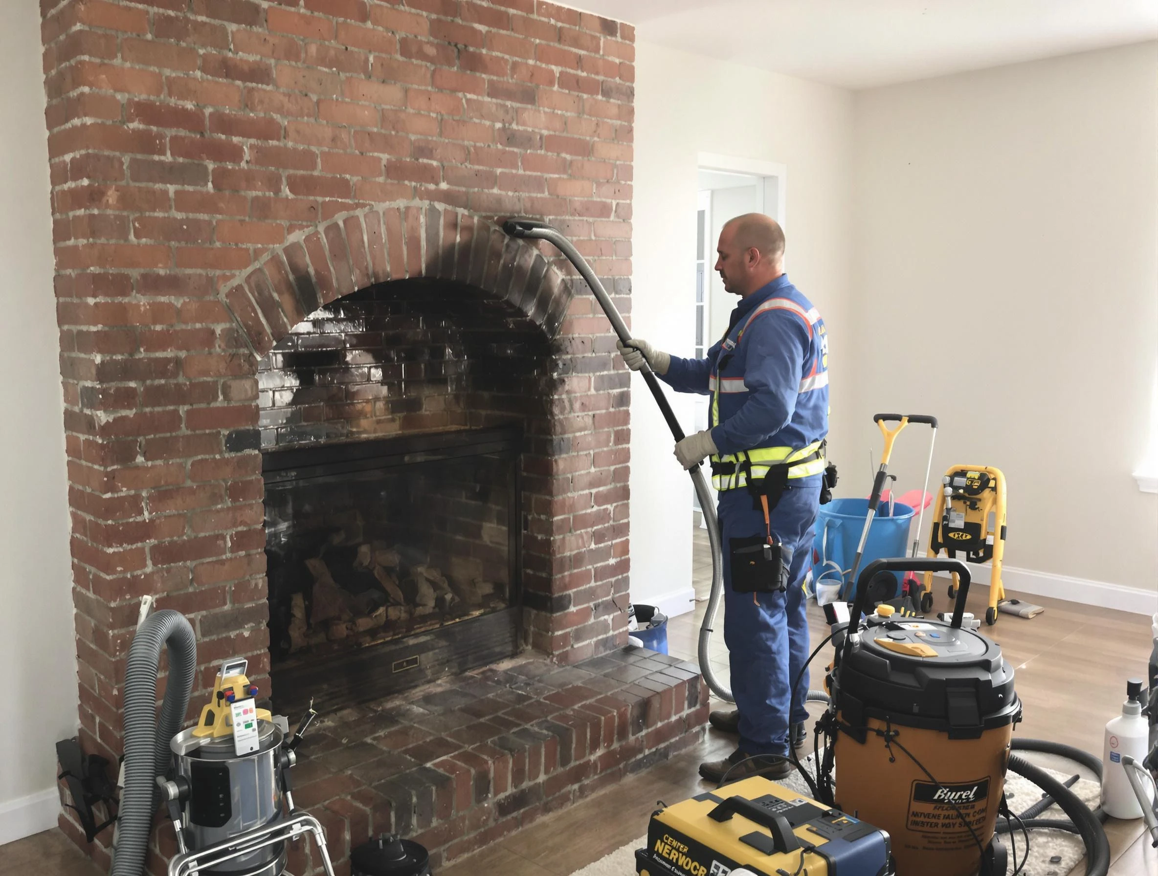 Babylon Chimney Sweep expert performing detailed chimney sweep in Babylon, NY