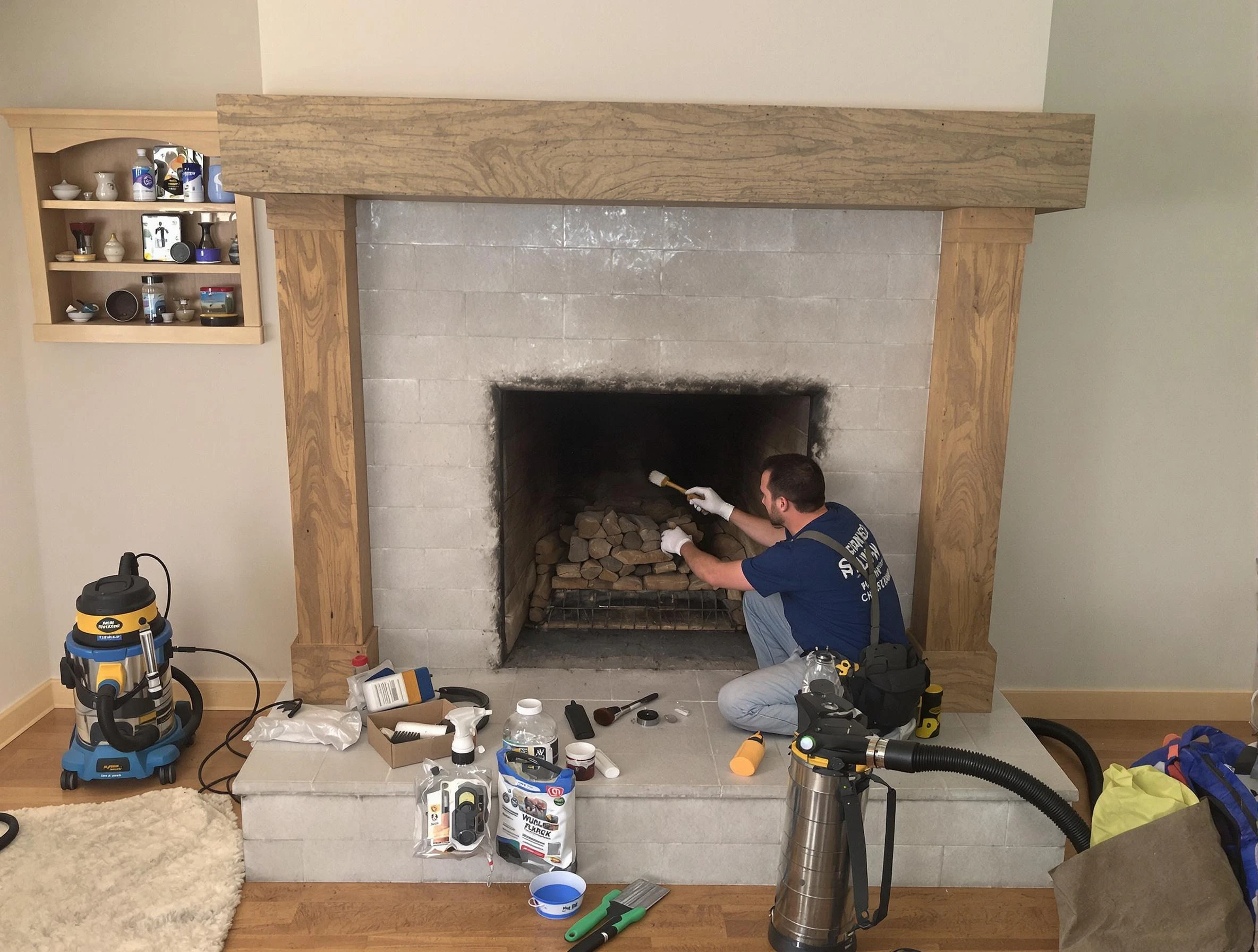 Detailed creosote removal process by Babylon Chimney Sweep in Babylon, NY