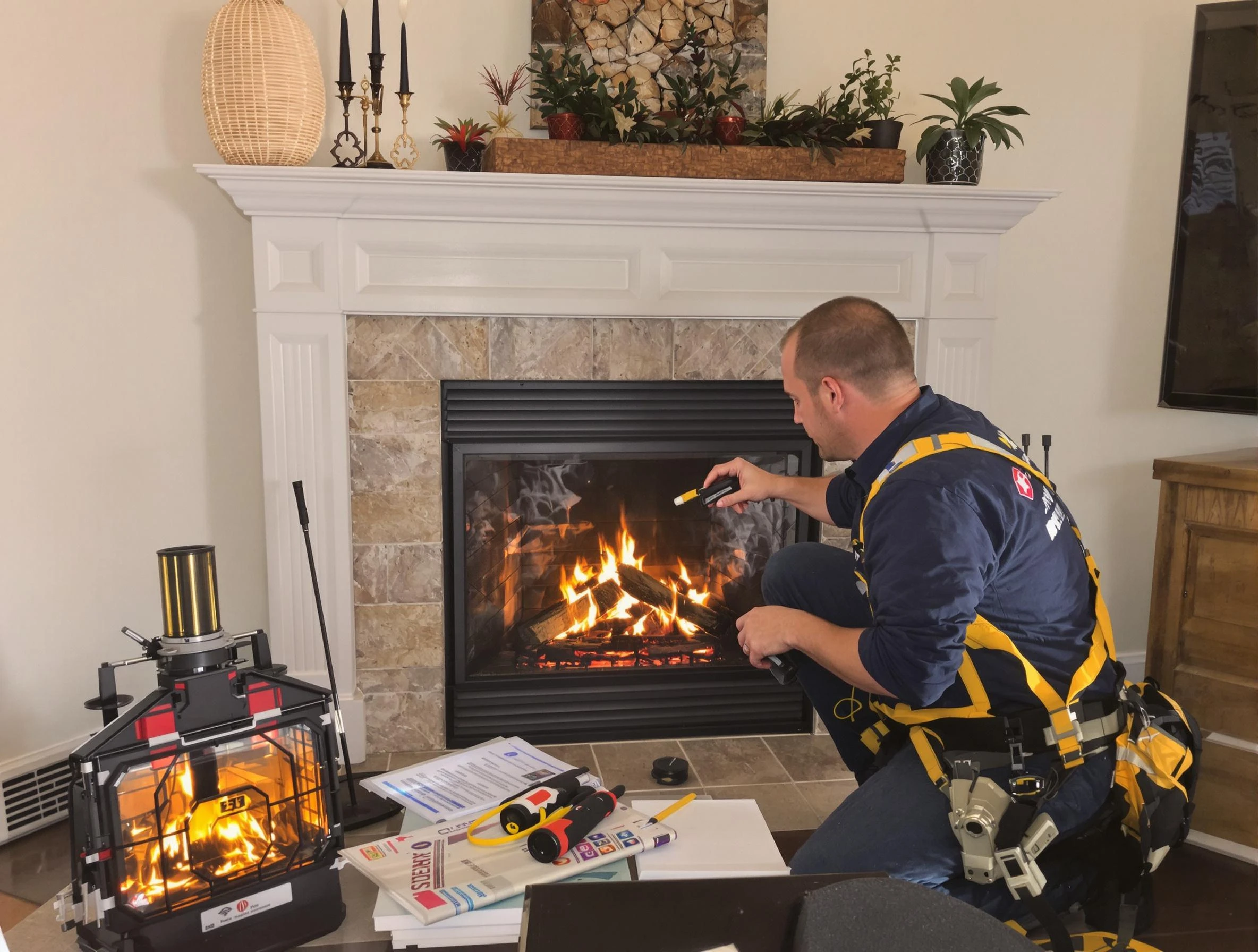 Safety-focused fireplace inspection by Babylon Chimney Sweep in Babylon, NY